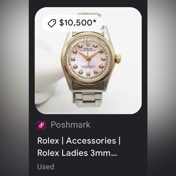 Women’s Rolex Datejust Pink Mother of Pearl Diamond 18k Yellow Gold /Steel Watch - Picture 9 of 10